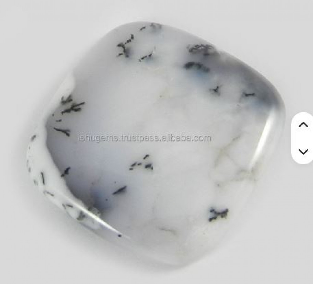 Image of Natural Dendritic Opal 30mm Square Cushion Shape cabochon 10.90 gms loose stones for jewellery making IG0233
