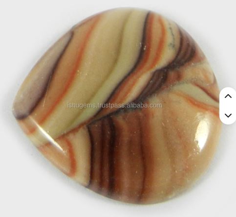 26mm Natural Wagul jasper 481 gms Heart Cabochon Loose Gemstone For Jewelry