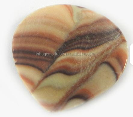 26mm Natural Wagul jasper 481 gms Heart Cabochon Loose Gemstone For Jewelry