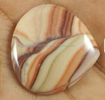 26mm Natural Wagul jasper 481 gms Heart Cabochon Loose Gemstone For Jewelry