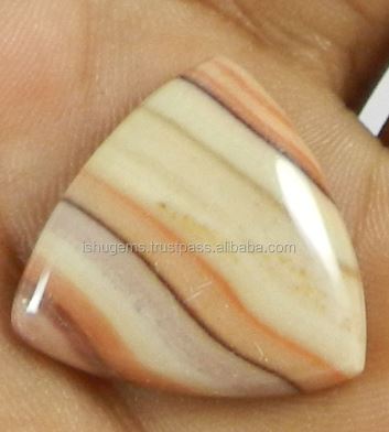 22x22mm Natural Wagul Jasper 323 gms Trillion Cabochon Loose Gemstone