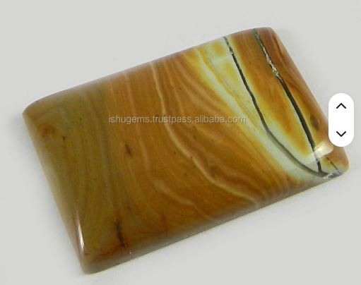 Natural Wagul Jasper 26x17mm Rectangle Cabochon Loose Gemstone For Jewelry Making