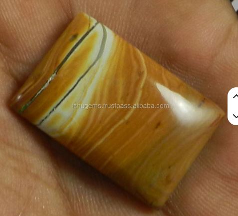 Natural Wagul Jasper 26x17mm Rectangle Cabochon Loose Gemstone For Jewelry Making