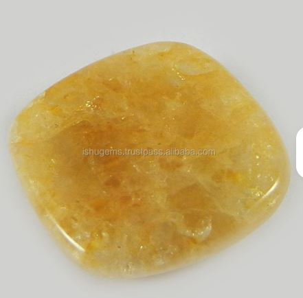 Indian Wholesaler Genuine Yellow Aventurine 610 Gms Cushion Cabochon 22mm Loose Gemstone For Jewelry Making