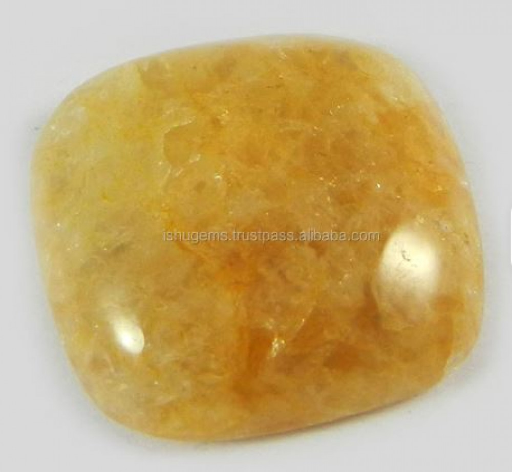Image of Indian Wholesaler Genuine Yellow Aventurine 6.10 Gms Cushion Cabochon 22mm Loose Gemstone For Jewelry Making