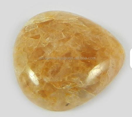 23mm Yellow aventurine 520 gms Heart Cabochon gemstone IG0268