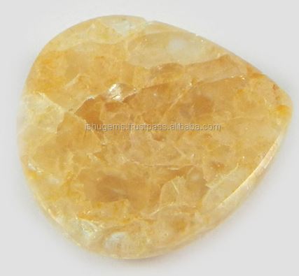 23mm Yellow aventurine 520 gms Heart Cabochon gemstone IG0268