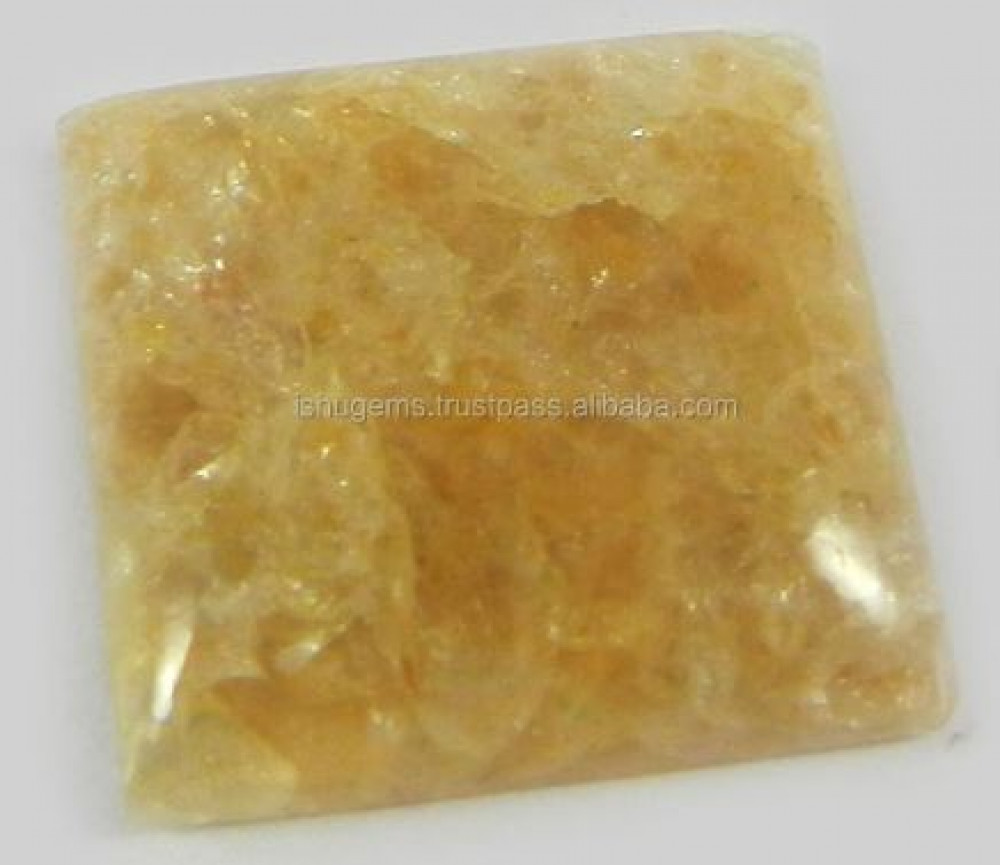 Image of 20mm Natural Yellow Aventurine Cabochon Gemstone 5.10 Gms Beautiful Square Loose Gemstone IG0269