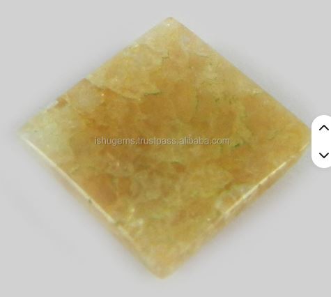 20mm Natural Yellow Aventurine Cabochon Gemstone 510 Gms Beautiful Square Loose Gemstone IG0269