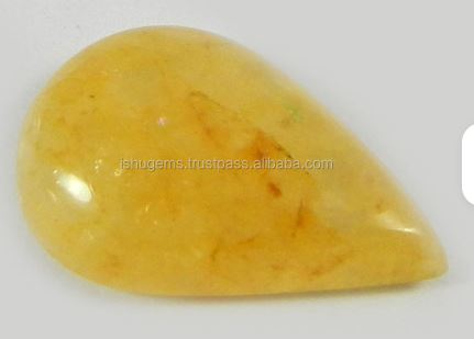 Natural Yellow aventurine Pear Cabochon 24x11mm Loose Gemstone For Jewelry Making