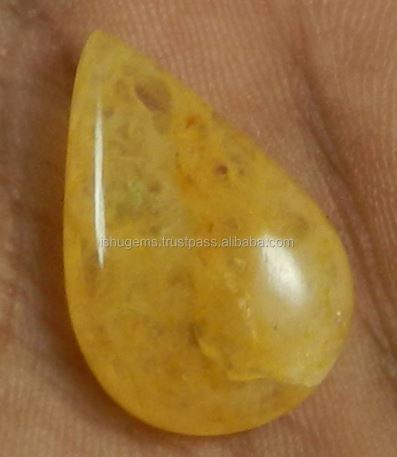 Natural Yellow aventurine Pear Cabochon 24x11mm Loose Gemstone For Jewelry Making