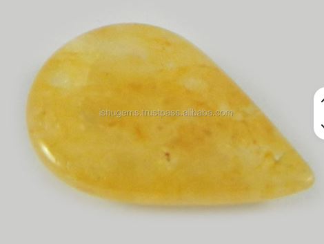 Natural Yellow aventurine Pear Cabochon 24x11mm Loose Gemstone For Jewelry Making