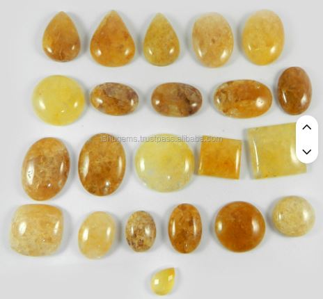 22Pcs Natural Yellow Aventurine 100 Gms Freeform Cabochon Ishu Gems Model IG0273