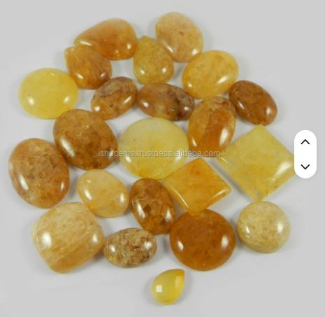 22Pcs Natural Yellow Aventurine 100 Gms Freeform Cabochon Ishu Gems Model IG0273