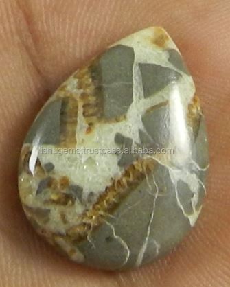 1823mm Septarian jasper 355 gms Pear Cabochon gemstone IG0274