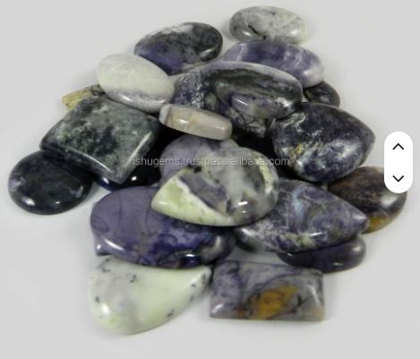 26 Pcs Natural Purple Jasper Mix Shape Cabochon 100 gms Loose Gemstone