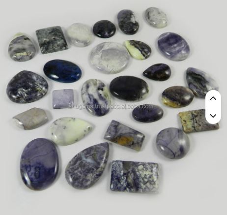 26 Pcs Natural Purple Jasper Mix Shape Cabochon 100 gms Loose Gemstone