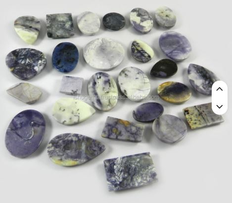 26 Pcs Natural Purple Jasper Mix Shape Cabochon 100 gms Loose Gemstone