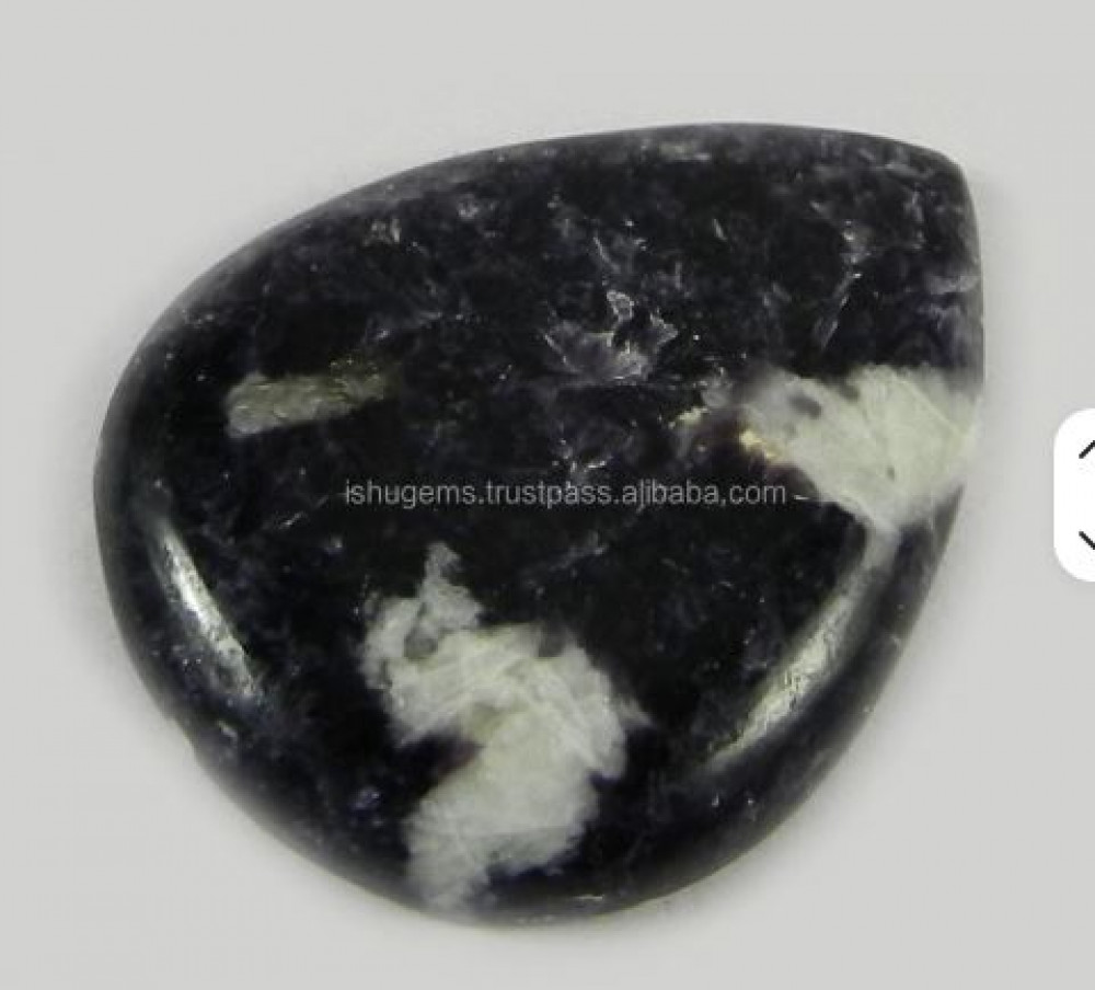 Image of 24x31mm Natural Lepidolite Gemstone 6.40 gms Pear Wholesale Cabochon, loose gemstone IG0298