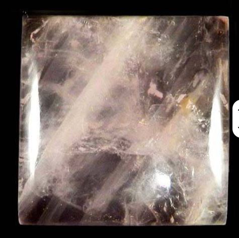 2320gms Natural Rose Quartz 34mm Square Cabochon Loose Crystal Gemstone Jewelry Flat Back Smooth Cut Silvery Pink Emerald Tinge