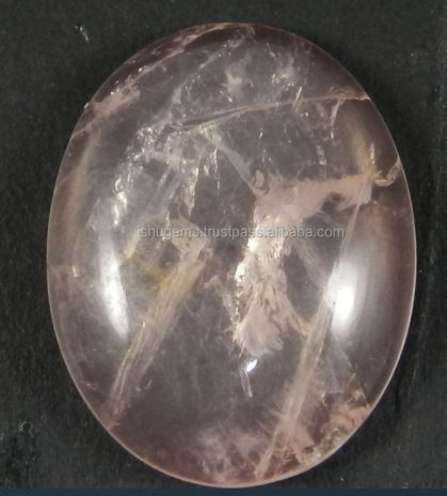 Image of Natural Rose quartz 33x26mm Oval Cabochon 10.40 gms Loose Gemstone
