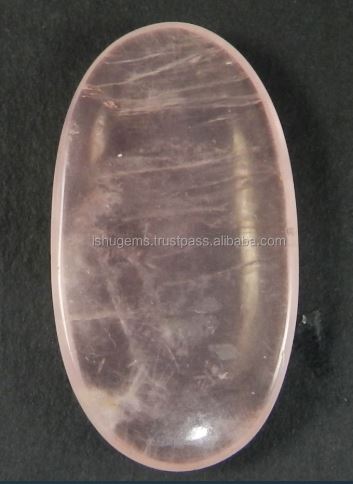 Natural Rose Quartz 980 gms Oval Cabochon 22x40mm Lose Gemstone