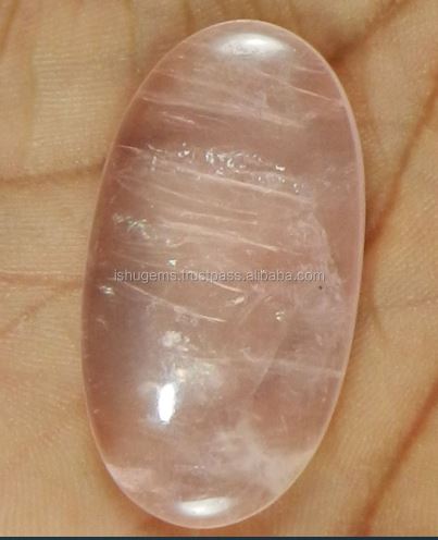 Natural Rose Quartz 980 gms Oval Cabochon 22x40mm Lose Gemstone