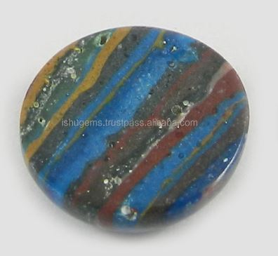 16mm Natural Rainbow Calsilica Gemstone 170 Gms Round Popular Cabochon Gemstone For Jewelry