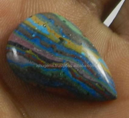 15x24mm Natural Rainbow Gemstone High Quality Pear Cabochon Loose IG0322 235 Gms Ishu Gems From India