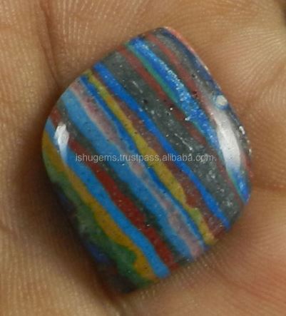 20x26mm Natural Rainbow Calsilica Gemstone 275 gms Fancy Shape Cabochon gemstone
