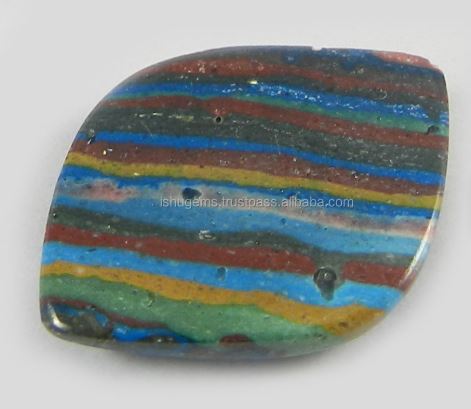20x26mm Natural Rainbow Calsilica Gemstone 275 gms Fancy Shape Cabochon gemstone