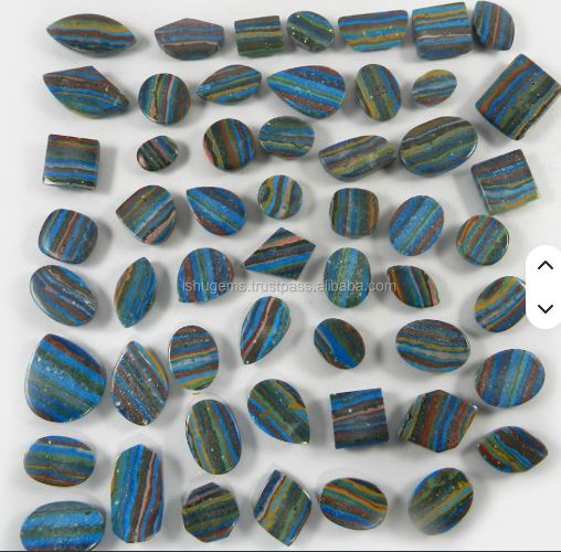 RARE 54 Pcs Natural Rainbow Gemstone 100 Gms Mix Shape Cabochon High Quality for Jewellery IG0327