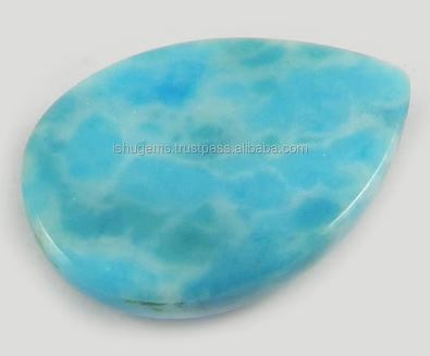 Synthetic Larimar Gemstone 18x25mm Pear Cabochon 315 gms Loose Gemstone