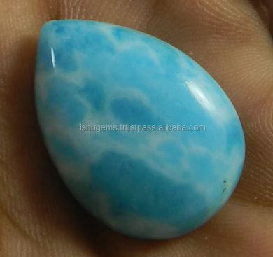 Synthetic Larimar Gemstone 18x25mm Pear Cabochon 315 gms Loose Gemstone