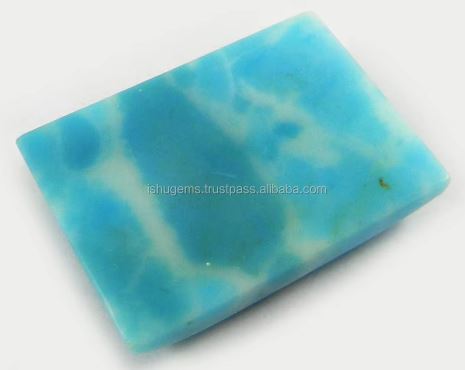 Synthetic Larimar Gemstone 20x26mm Rectangle Cabochon 480 gms Loose Gemstone