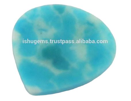 Synthetic Larimar 21mm Heart Cabochon 205 gms Gemstone