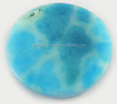 21mm Synthetic Larimar Gemstone 305 Gms Round Handmade Cabochon Semi Precious Gemstone IG0342