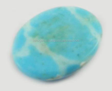 Ishu Gems 18x24mm Synthetic Larimar Gemstone 335gms Oval Wholesale Cabochon Semi Precious Sky Blue IG0344