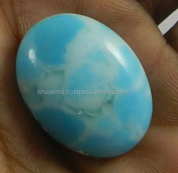 Ishu Gems 18x24mm Synthetic Larimar Gemstone 335gms Oval Wholesale Cabochon Semi Precious Sky Blue IG0344