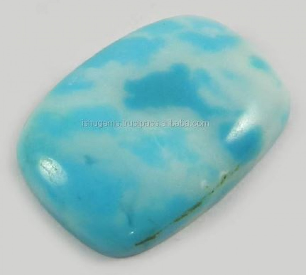 Image of Synthetic Larimar Gemstone 18x25mm 3.85 Gms Rectangle Cushion Loose Stone For Jewelry Making