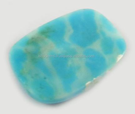 Synthetic Larimar Gemstone 18x25mm 385 Gms Rectangle Cushion Loose Stone For Jewelry Making