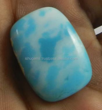 Synthetic Larimar Gemstone 18x25mm 385 Gms Rectangle Cushion Loose Stone For Jewelry Making