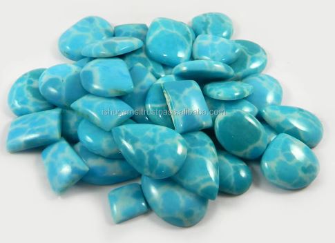 39 Pcs Synthetic Larimar Gemstone 100gms Sky Blue Free Form Cabochon Gemstone for Jewelry Making IG0346