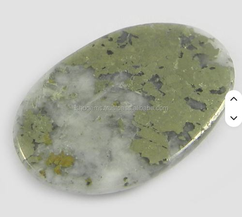 22x34mm Fools Gold Pyrite Marcasite Gemstone 845 gms Oval Best Cabochon gemstone IG0347
