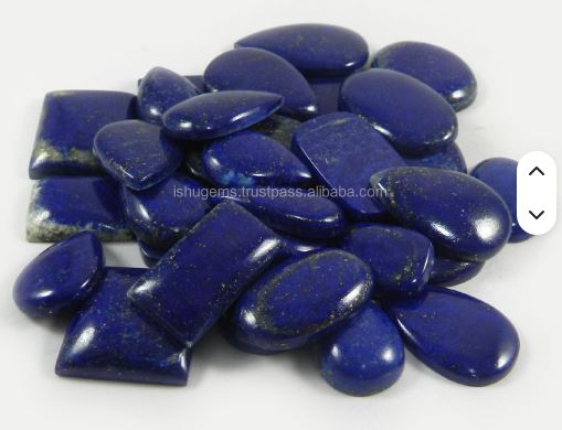 33 Pcs Natural Lapis lazuli 100 gms Mix Shape Cabochon Gemstone For Making Jewelry IG0350
