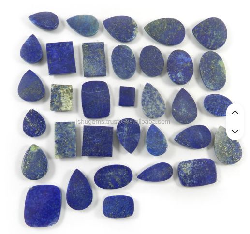 33 Pcs Natural Lapis lazuli 100 gms Mix Shape Cabochon Gemstone For Making Jewelry IG0350