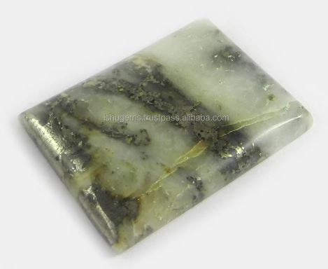 Natural Fools Gold Pyrite Marcasite Gemstone 24x32mm Rectangle Cabochon 845 gm Wholesale Manufacturer