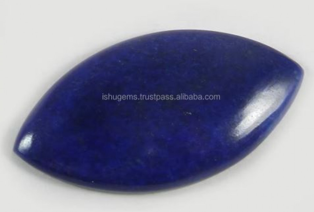 Image of Natural Lapis lazuli 21x39mm Marquise Cabochon 7.25 gms Loose Gemstone IG0364