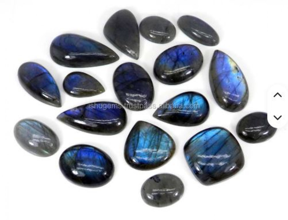 Image of Natural Labradorite 100 gms Mix Cabochon, gemstone IG0366