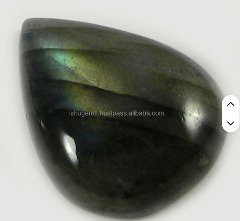 Natural Labradorite 1924mm Pear Cabochon Gemstone For Jewelry